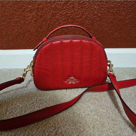 Coach Handbags - Coach Red Quilted Leather Crossbody Bag